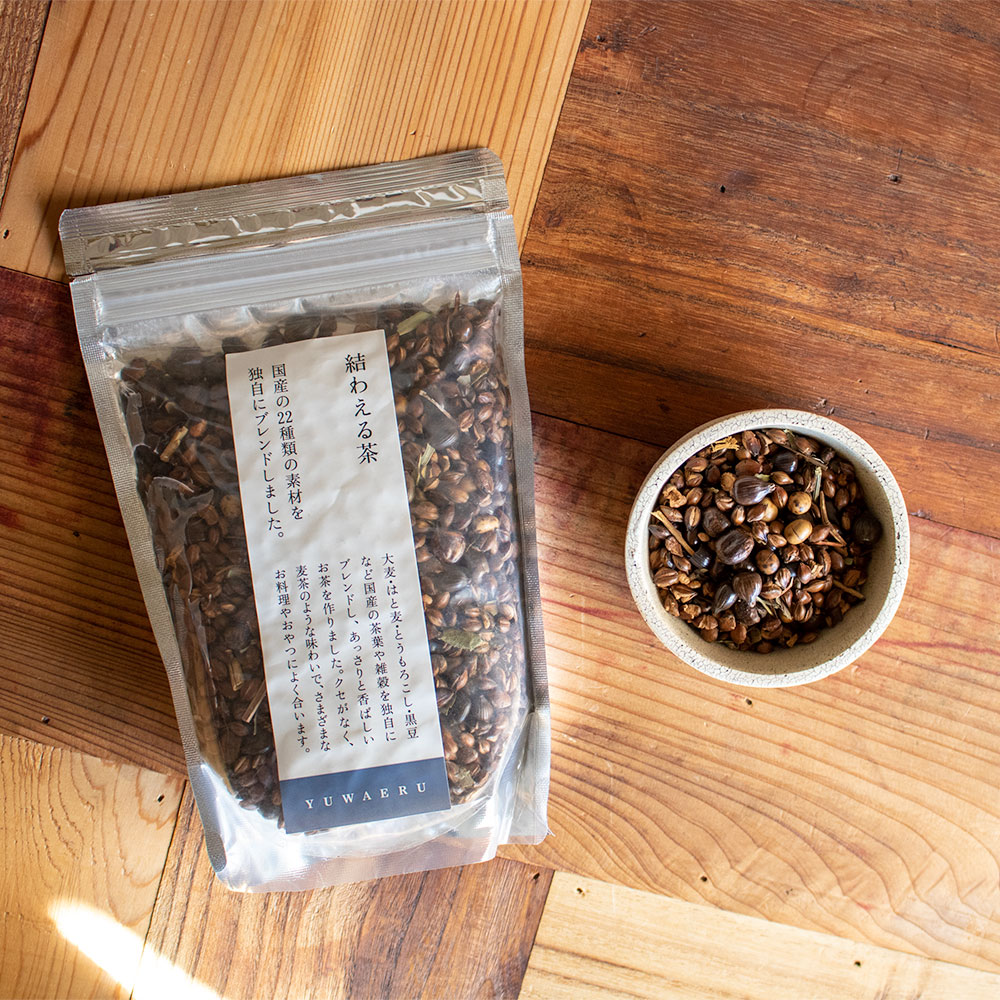 結わえる茶はたっぷり200g入っています。