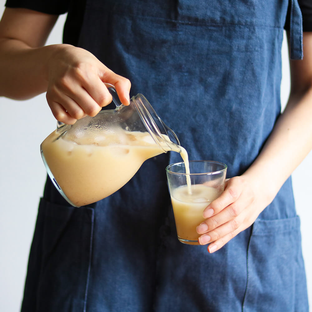 アイスで飲んでも美味しいです。ぜひ、日常に甘酒を。