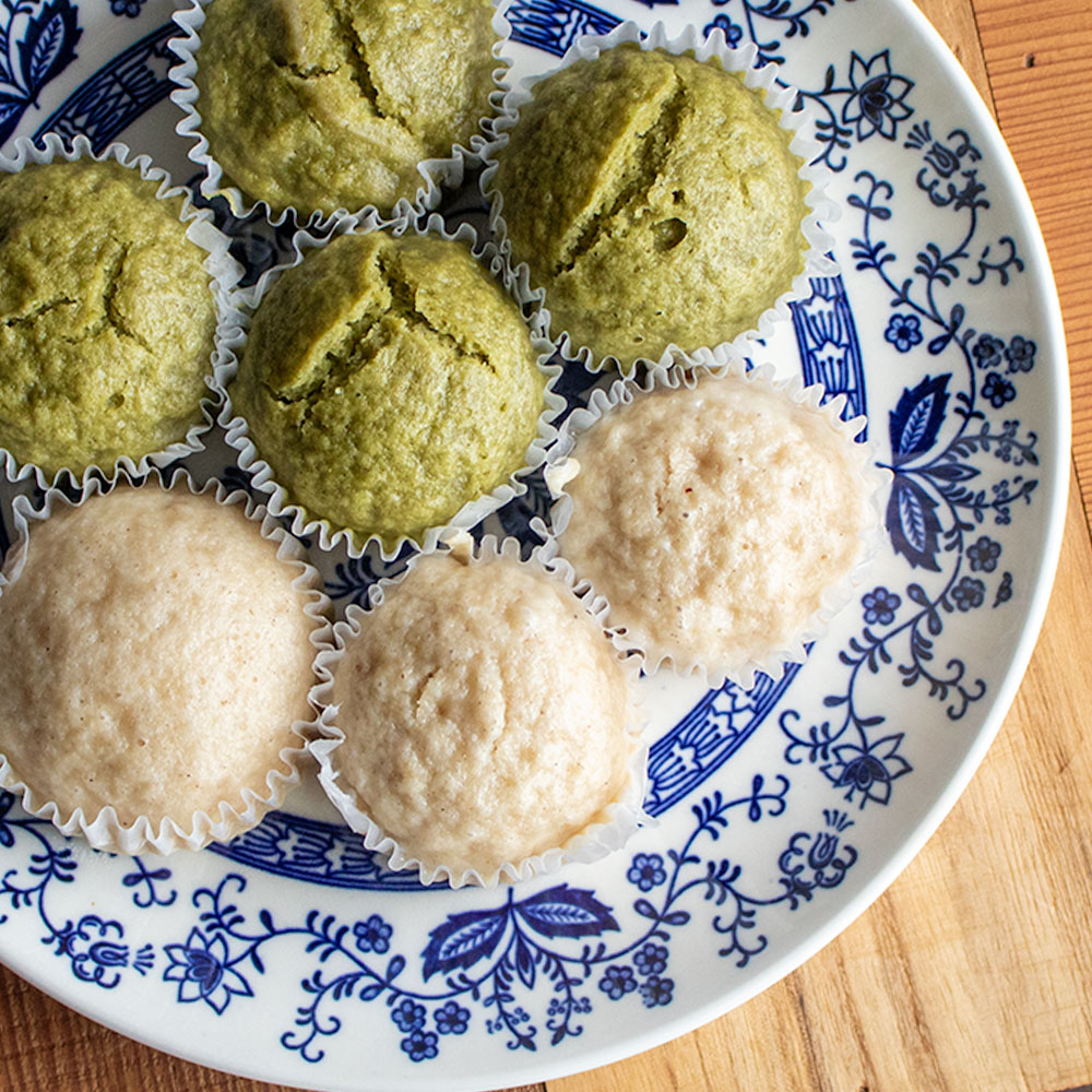 お米の風味がふんわり、基本の蒸しパン