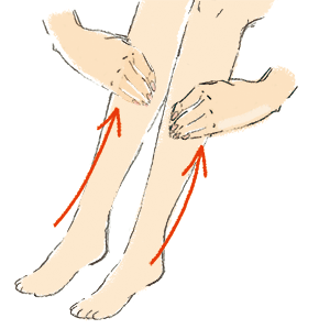 ふくらはぎのマッサージの図