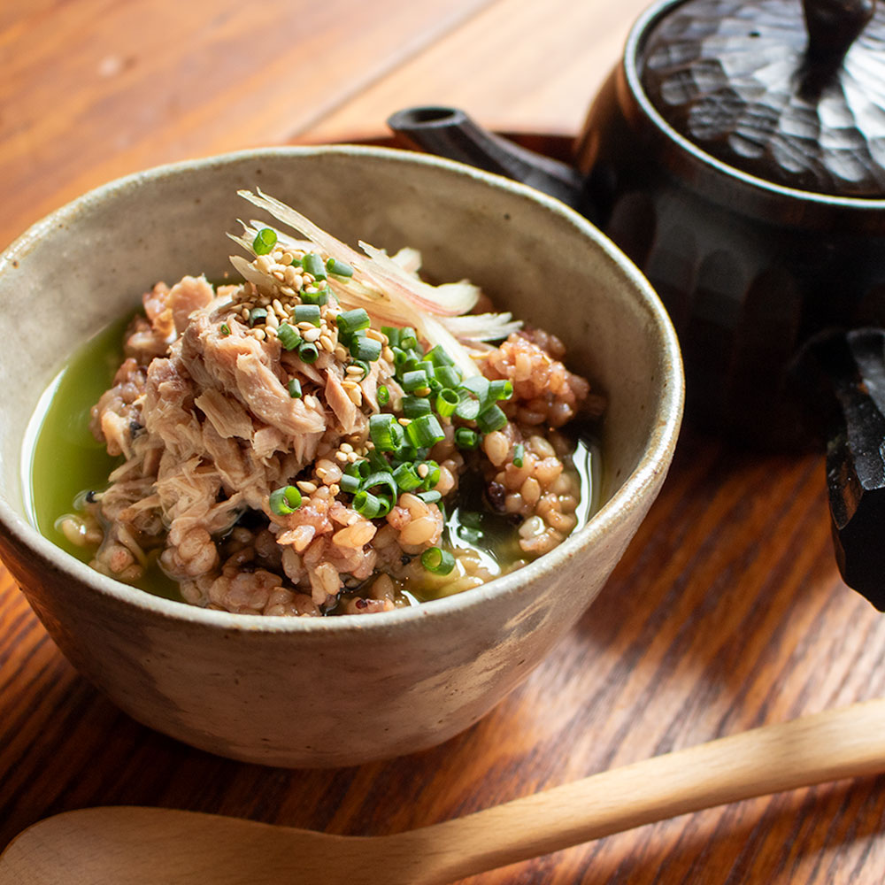 ツナとみょうがの冷やし茶漬け